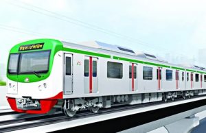 First set of metro-train on its way to Bangladesh from Japan