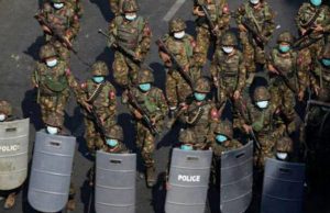 Myanmar police fire stun grenades as Southeast Asian ministers aim for talks