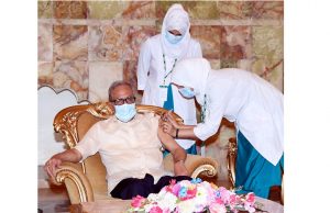 President receives first dose of COVID-19 vaccine