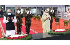 Hamid, Hasina pay homage to Bangabandhu on birth anniversary